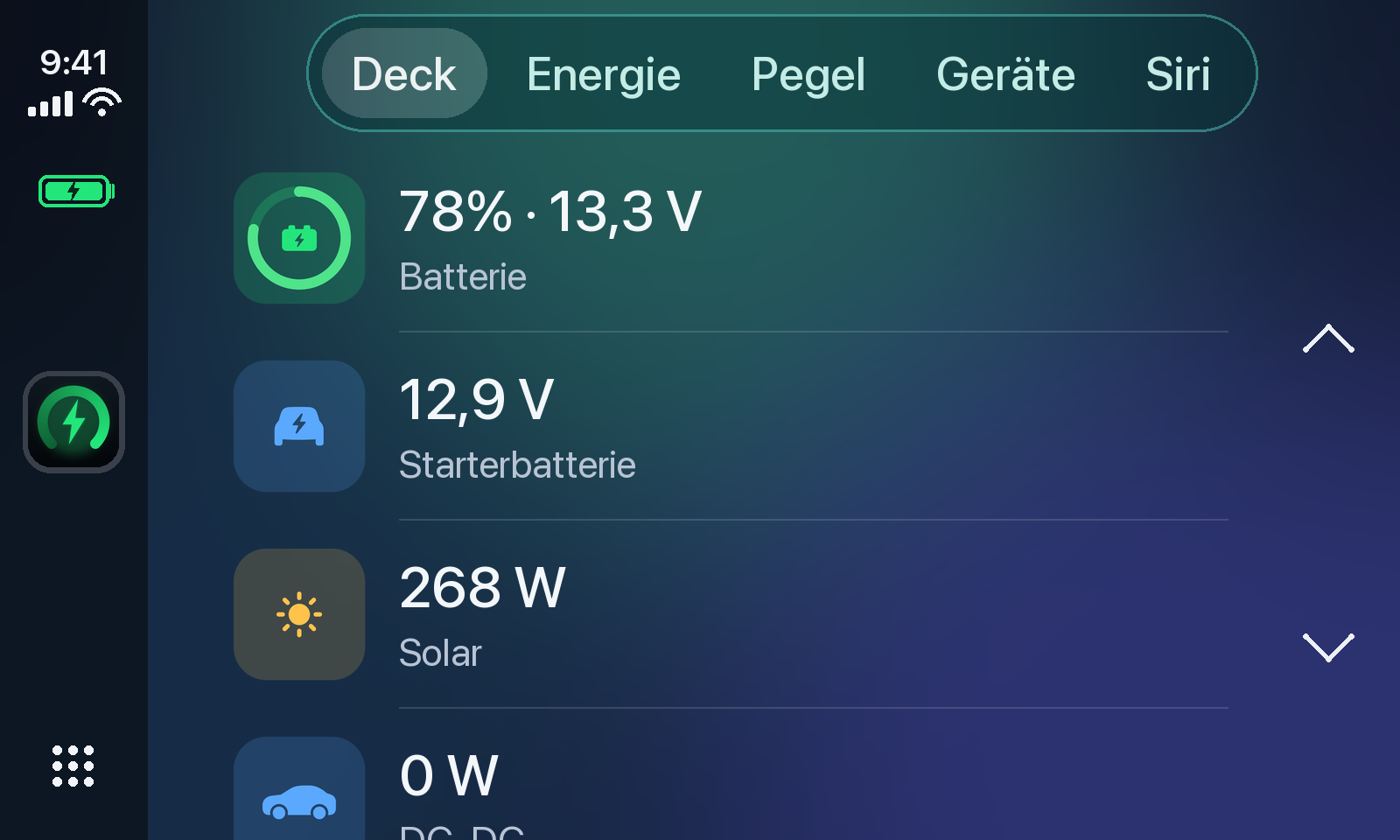 Deeck in CarPlay: das Deck im Auto