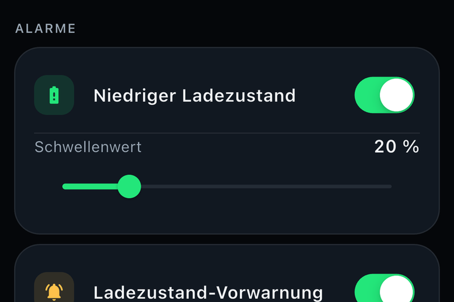 Alarme und Mitteilungen — Deeck on iPhone