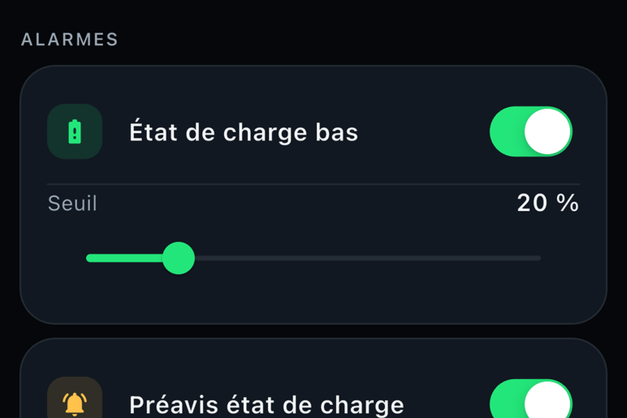 Alarmes et notifications — Deeck on iPhone